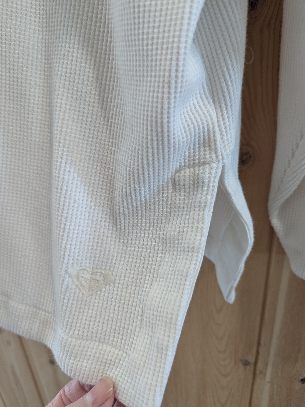 Roxy Cream Button-Front Hooded Shirt - Picture 7 of 9